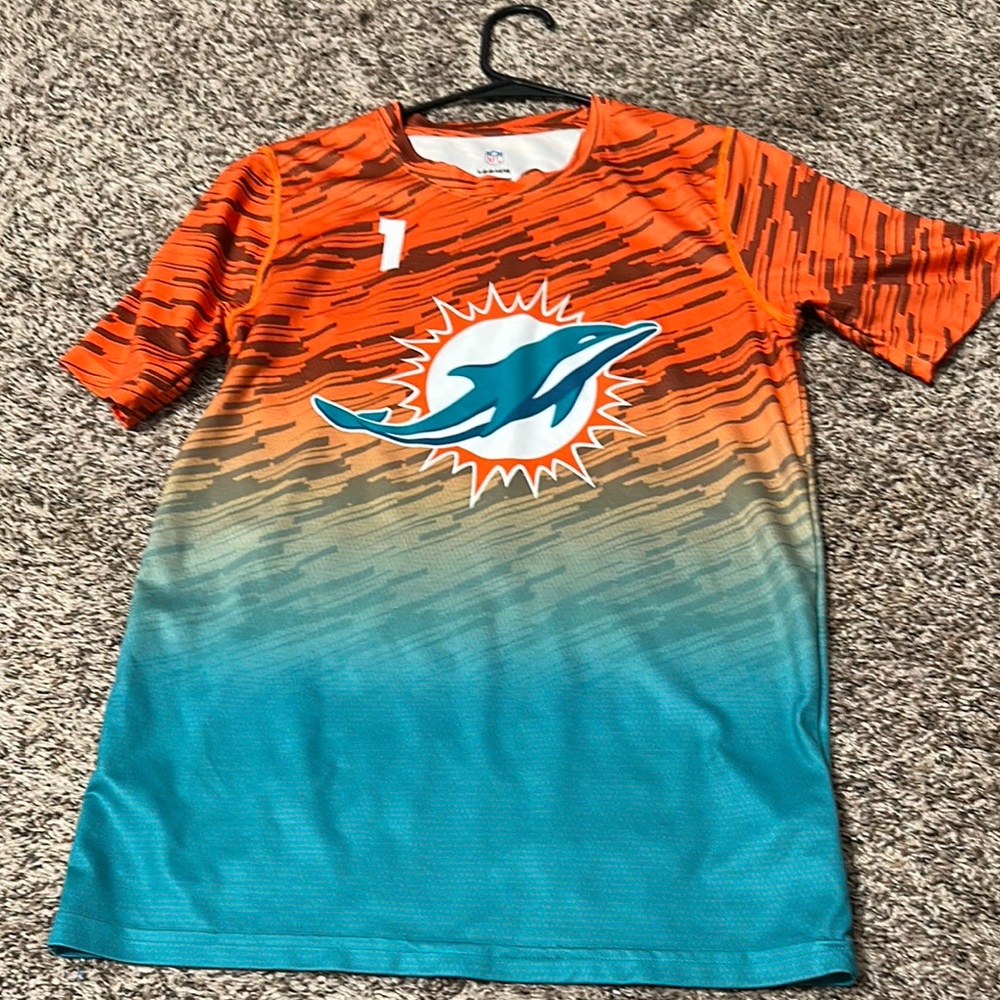 Kids Miami Dolphins Gradient T-Shirt - Orange & Blue